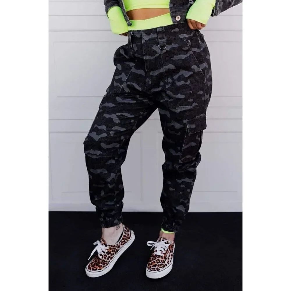 Celestial Bodiez NWOT Cargo Cult Jogger in 'Black Camo' Size Small